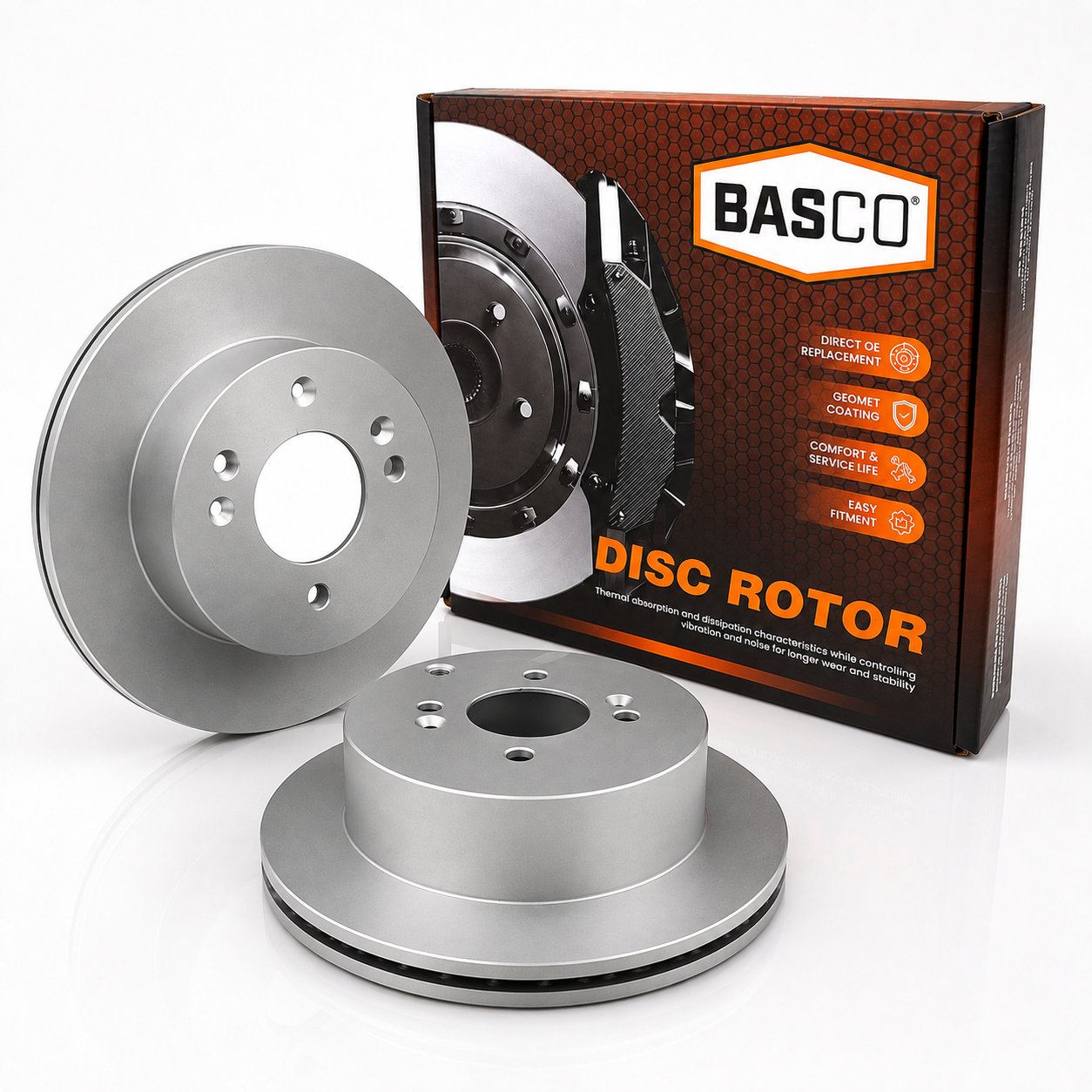 Pair Rear Brake Rotors for Hyundai Accent MC, Getz TB, i20 PB 262mm