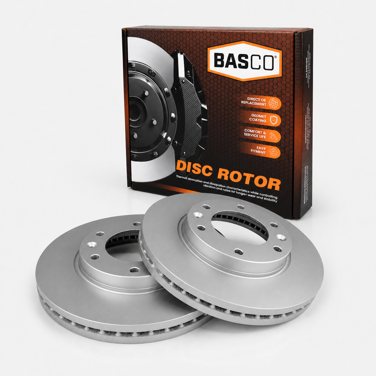 Pair Front Brake Rotors for Hyundai iLoad TQ, iMax TQ