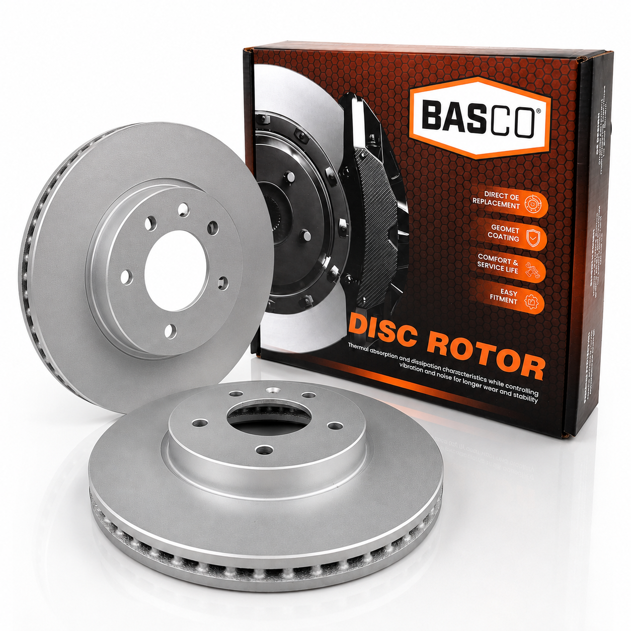 Pair Front Brake Rotors for Holden Captiva CG, Captiva 5 CG, Captiva 7 CG 296mm