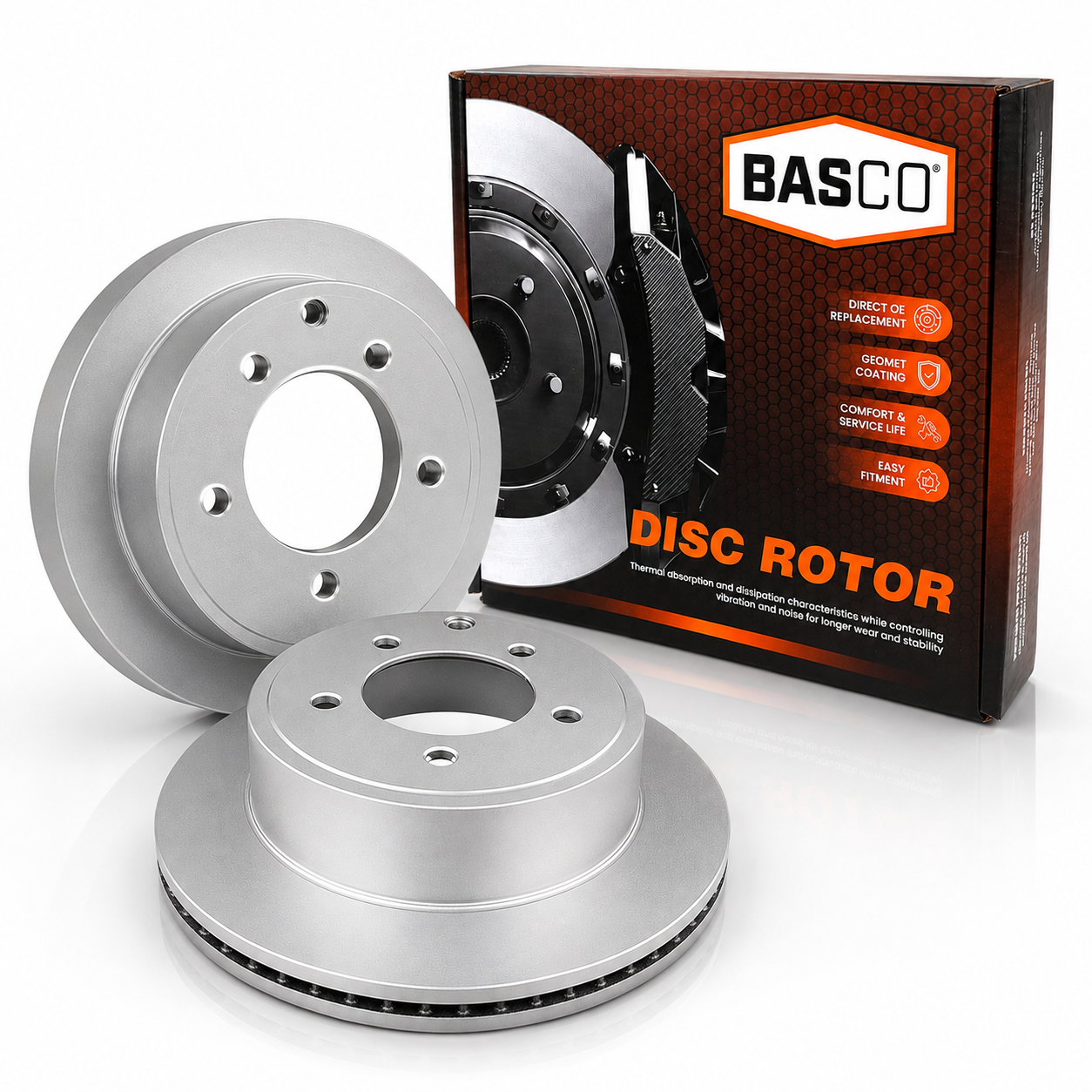 2 Rear Brake Rotors for Mitsubishi Lancer CJ CF, Jeep Compass MK, Patriot MK, Dodge Caliber PM
