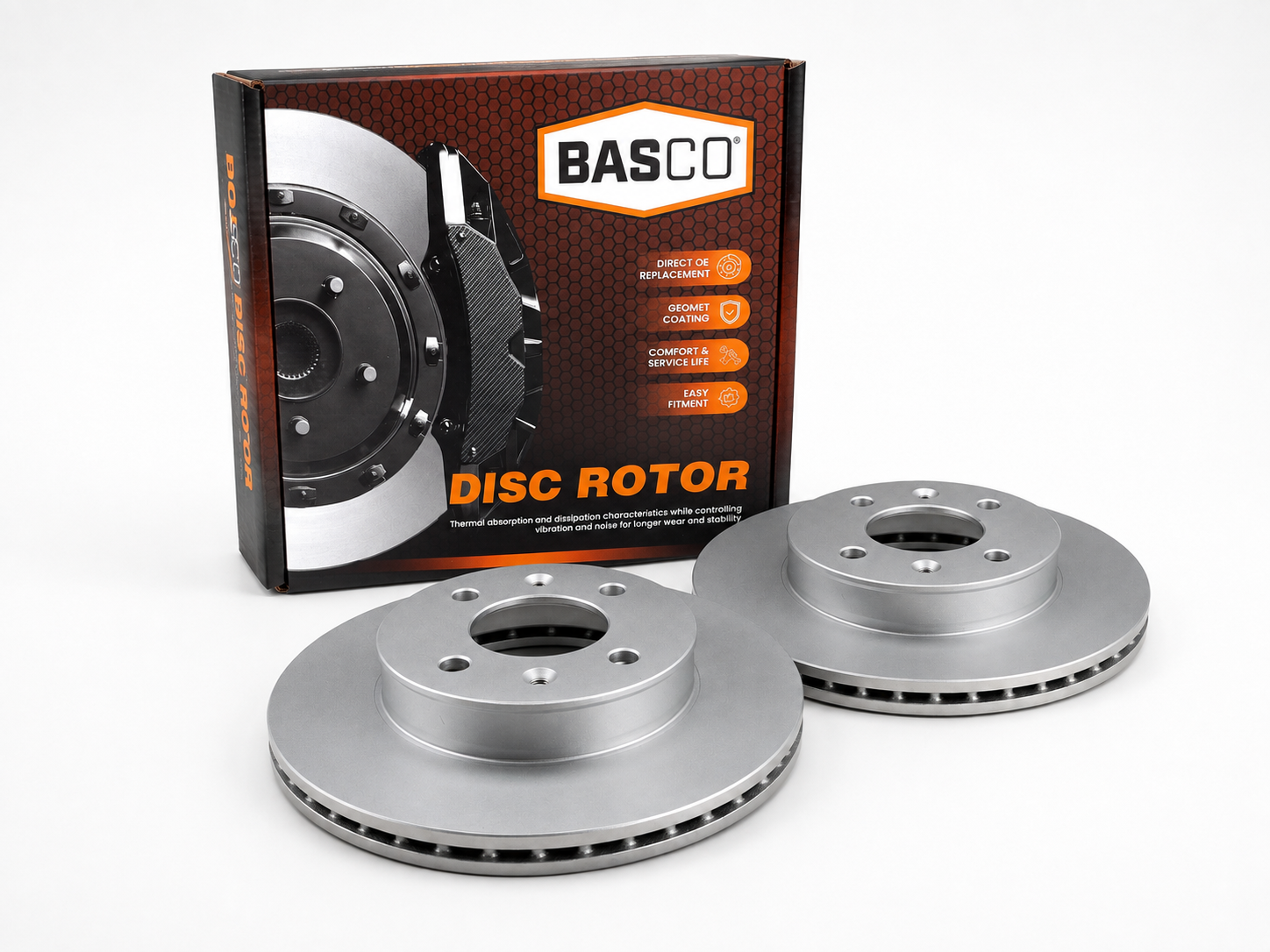 2 x Front Brake Rotors for Hyundai Getz TB 2002~2011 - Without ABS - 241mm OD