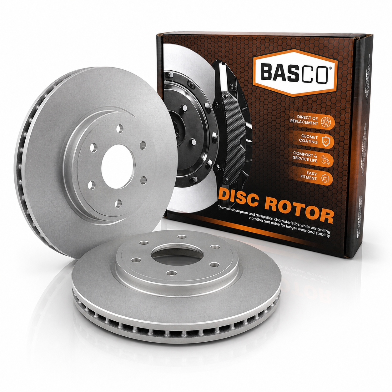 2 x Front Brake Rotors for Nissan Navara D40, Pathfinder R51 2005~2015 296mm OD