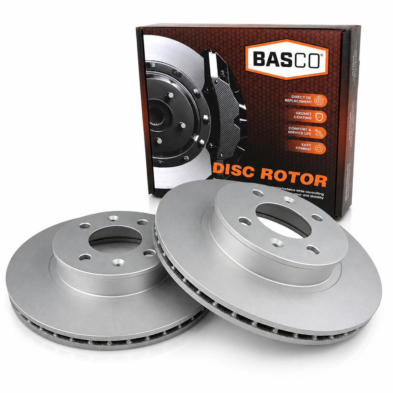 2 x Front Brake Rotors for Hyundai Getz TB 2002-2011 - ABS - 256mm OD