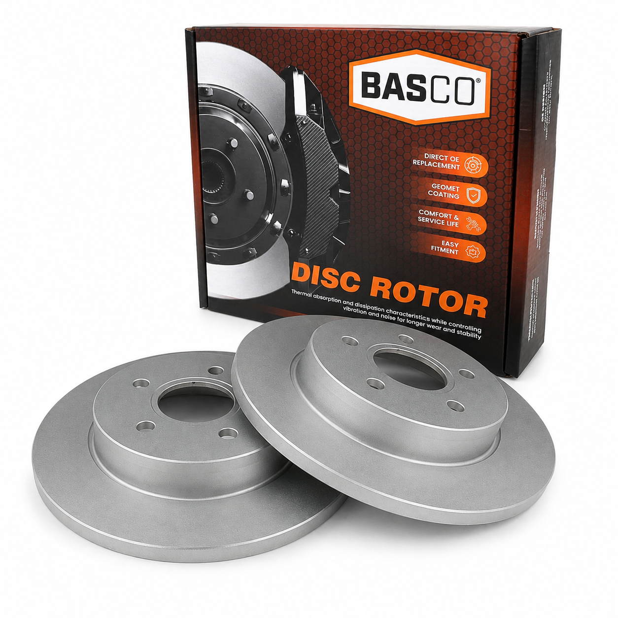 Pair Rear Brake Rotor for Ford Focus LS LT LV 1.6L 2.0L 2005~2011 - OD: 265mm
