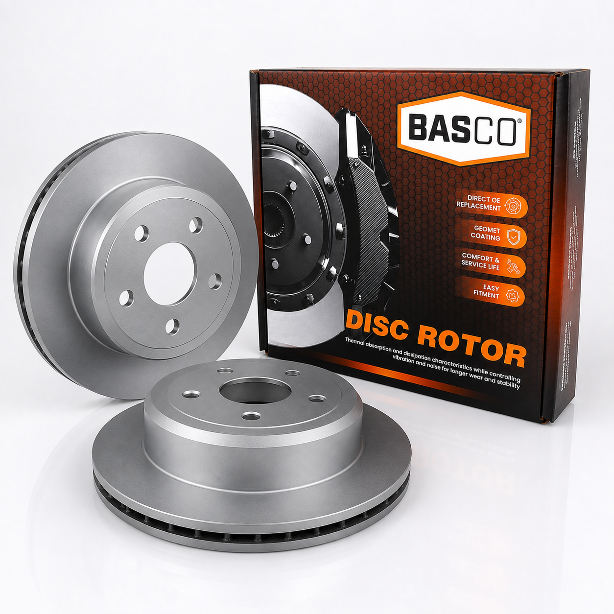 Pair Rear Brake Rotors for Jeep Wrangler JK 2007-2018