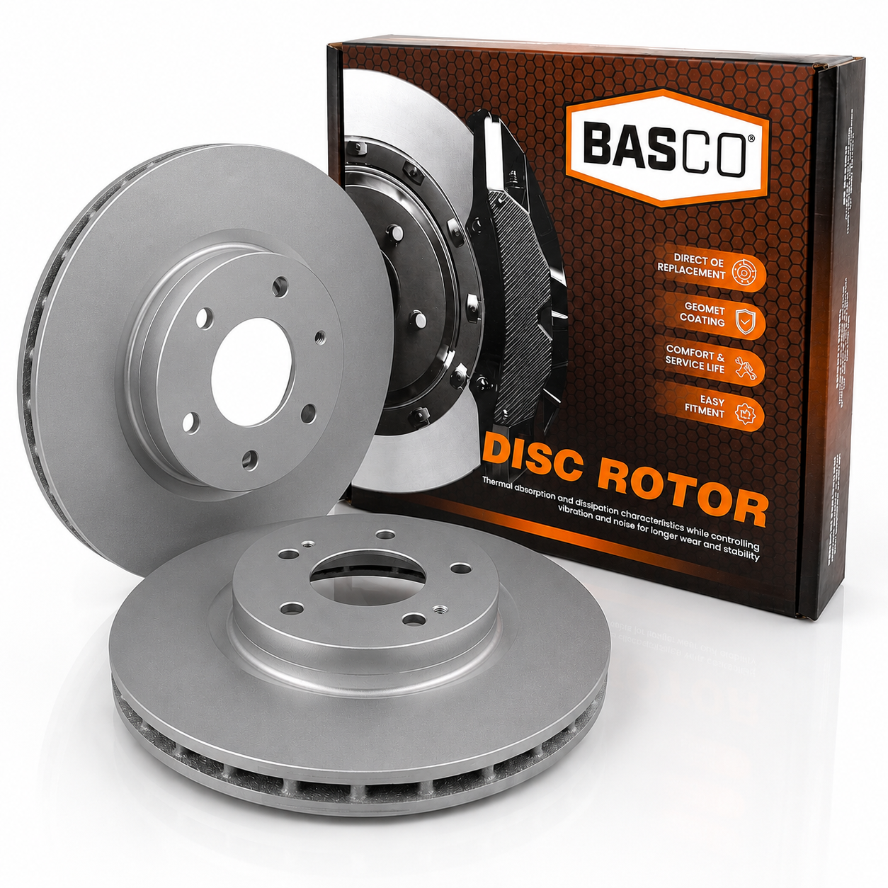 Pair Front Brake Rotors for Mitsubishi 380 DB 2005-2008 294mm