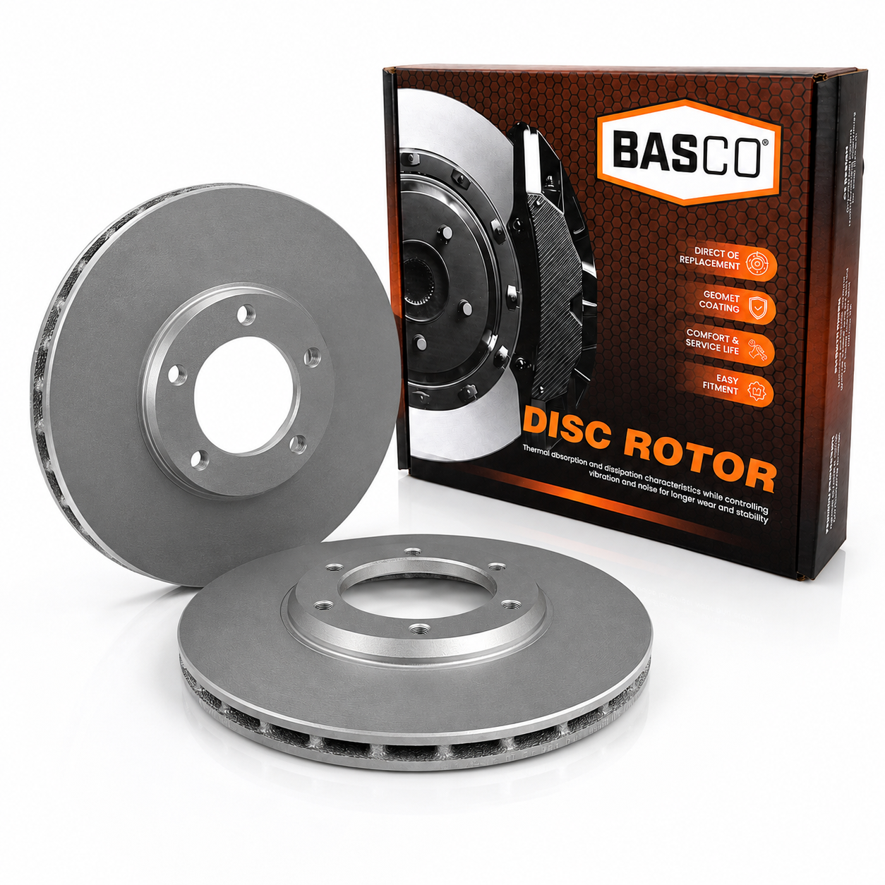 2X Front Brake Rotor for Ford Maverick DA 4.2L, Nissan Patrol Y60 2.8L 3.0L 4.2L
