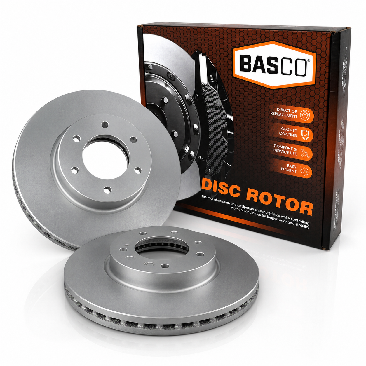 Pair Front Brake Rotors for Ford Everest UA UB, Ranger Raptor, Raptor X PX3