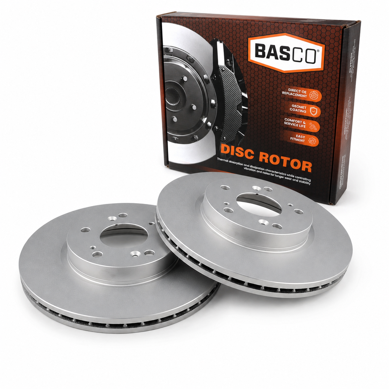 2 x Front Brake Disc Rotors for Honda Civic FK FC 2016 Onwards - 282mm OD