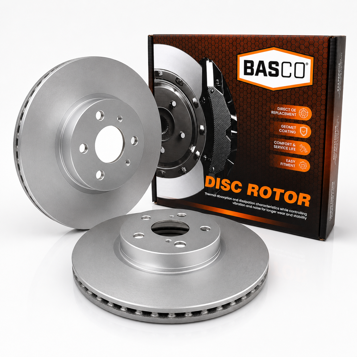 Pair Front Brake Rotors for Toyota Corolla ZRE172 275mm