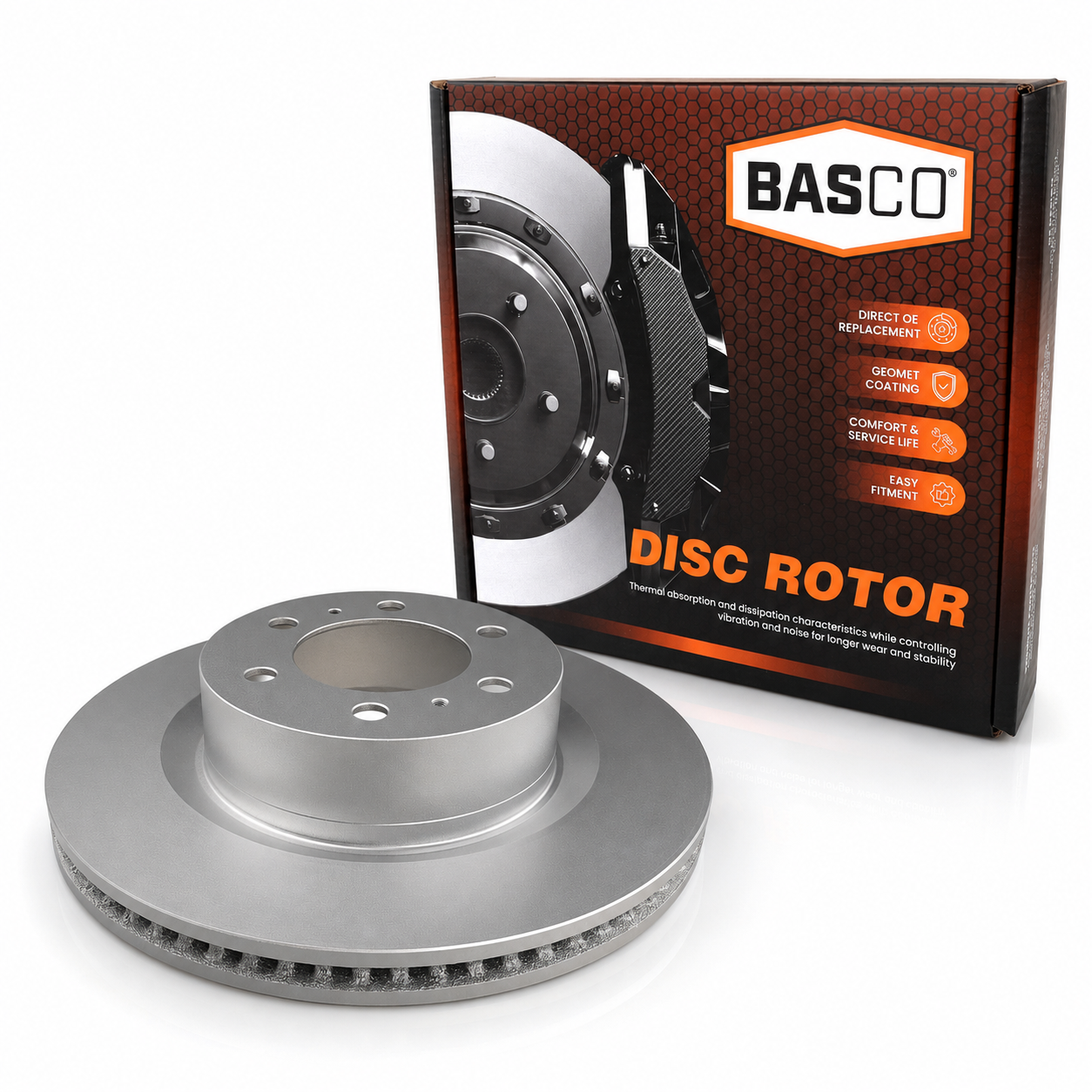 Basco Front Brake Rotor for Toyota LandCruiser LC300 FJA300 Prado GDJ251 21~On