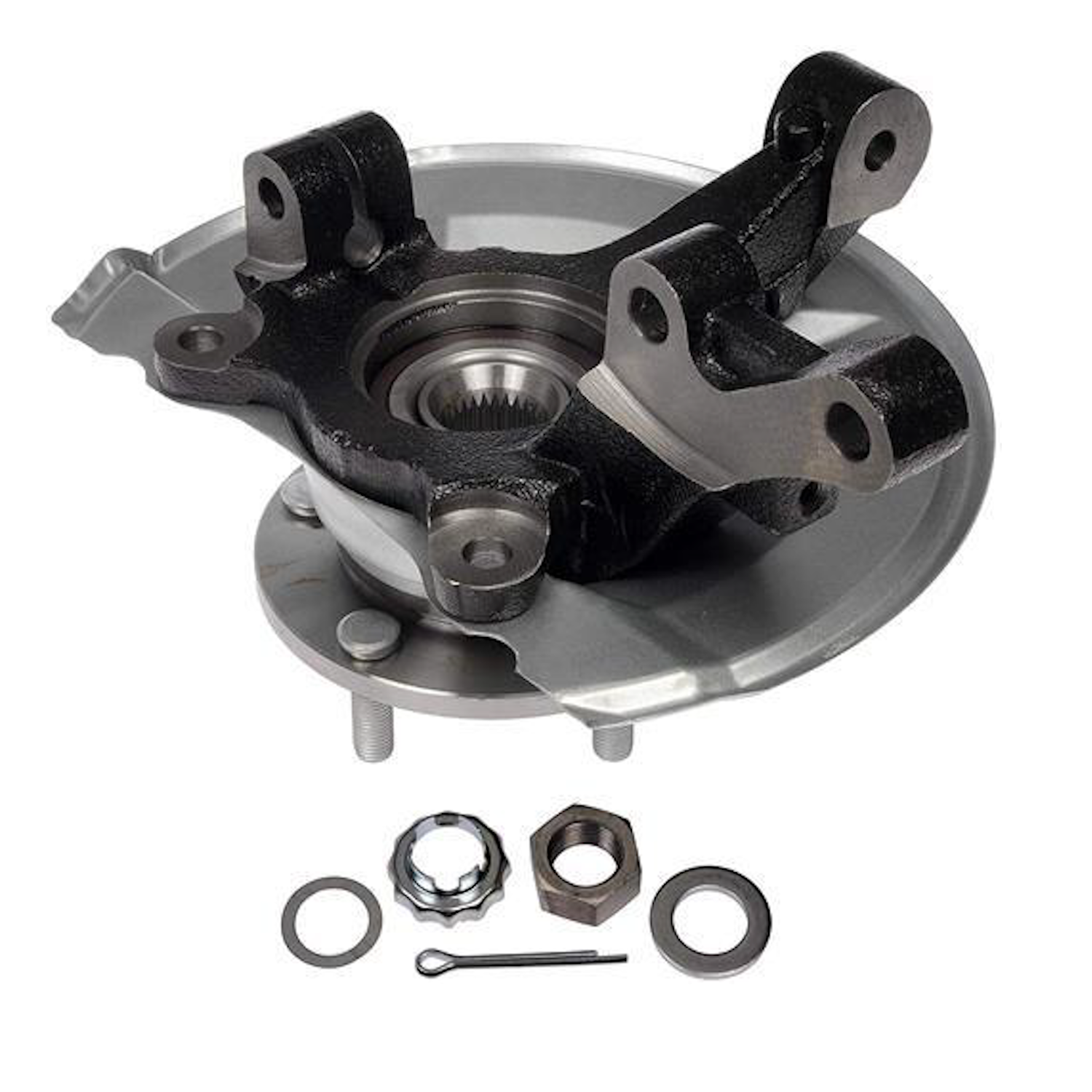 Left Front Wheel Bearing, Hub + Knuckle for Dodge Caliber PM EBA, Dodge Caliber PM ECN, Dodge Caliber R/T ED3, Dodge Caliber PM ECD, Jeep Compass Sport MK, Limited MK ECD, Jeep Compass Sport MK, Limited MK ED3, Jeep Compass Sport MK, North MK ECN