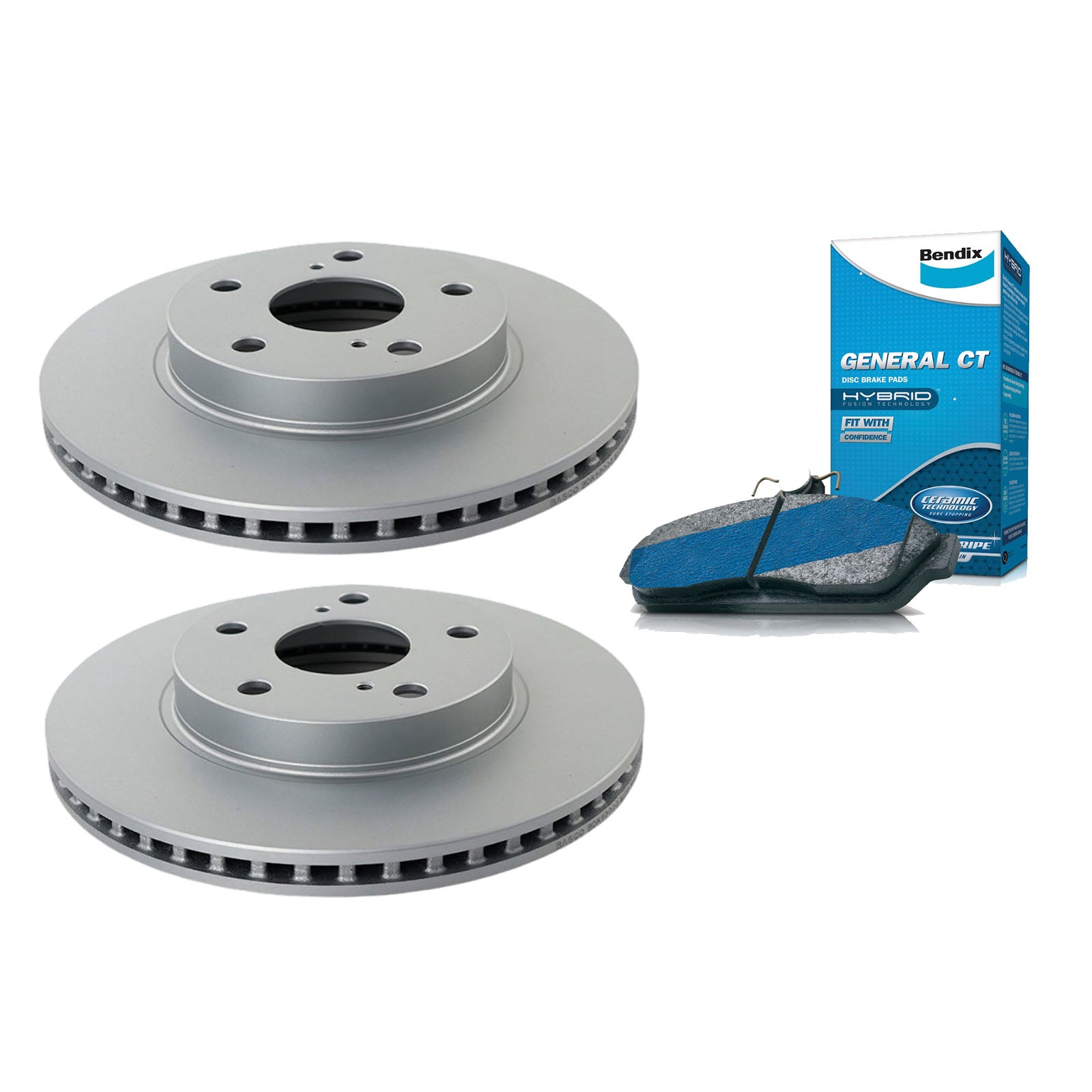 Front Bendix Brake Pads + Rotors for Toyota Corolla ZRE172 2013-2019 275mm Rotor