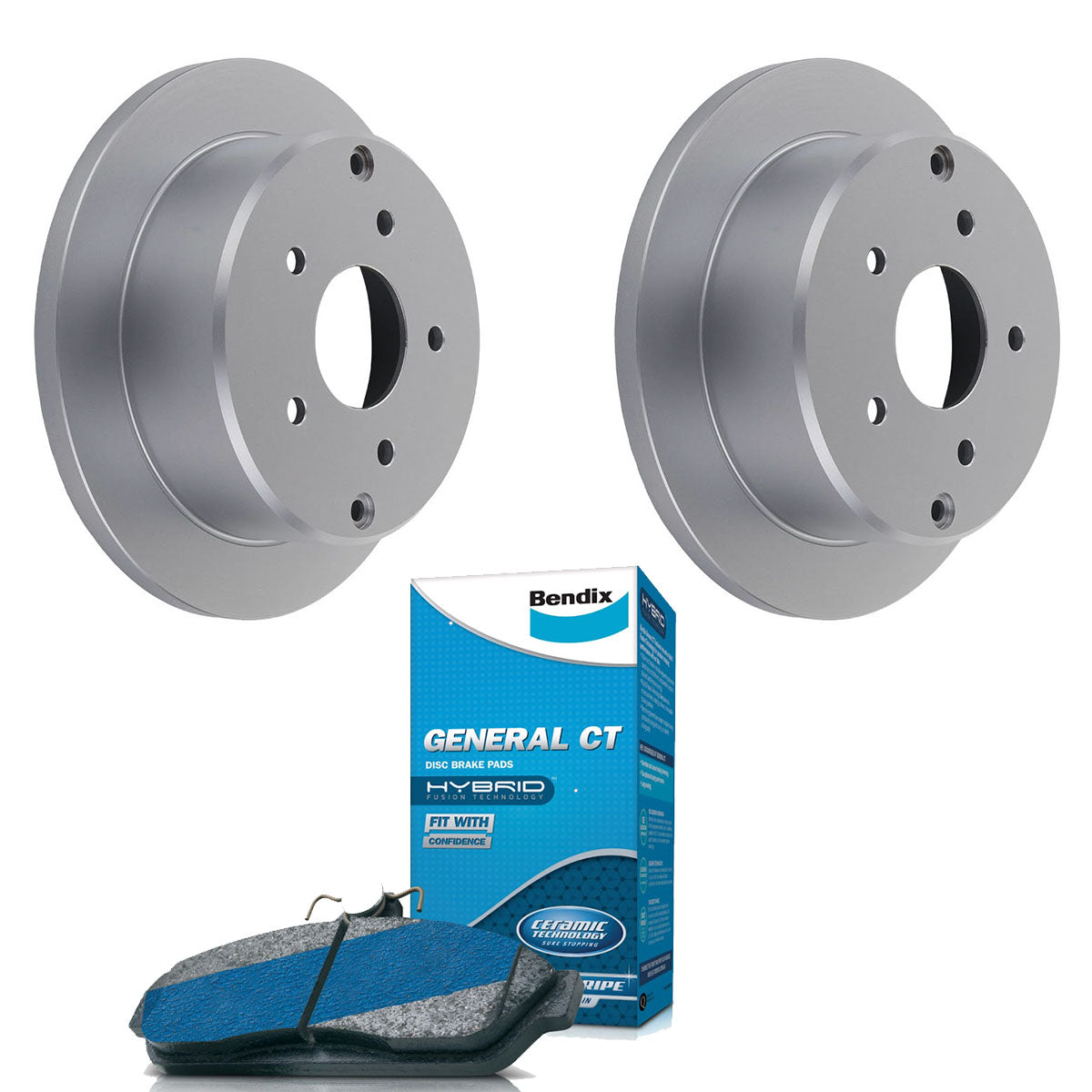 Rear Bendix Brake Pads + 286mm Rotors for Holden Adventra, Calais, Caprice, Commodore, Crewman, Monaro, One Tonner, Statesman 1997-2007 / HSV Clubsport, Grange, Manta, Senator, SV99, XU6 1997-2003
