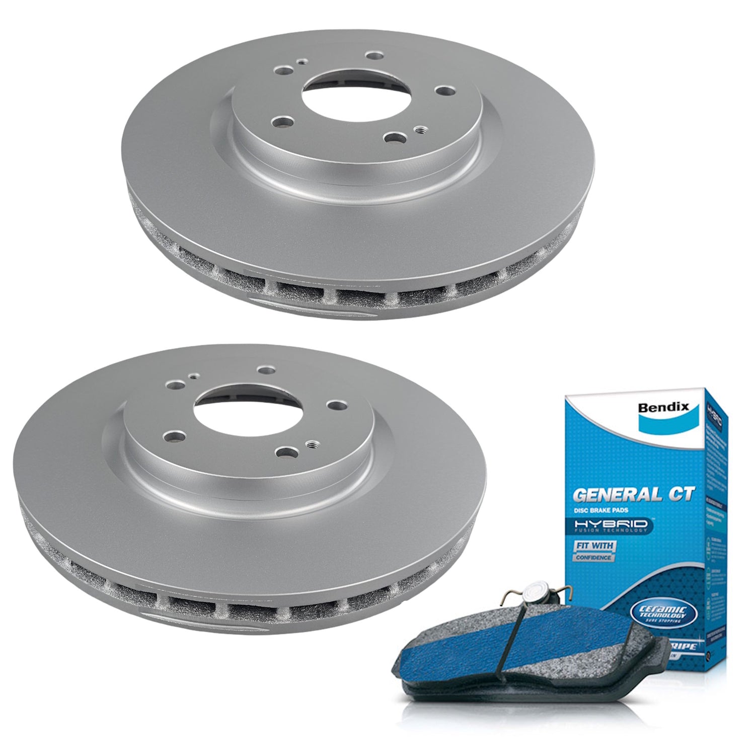 Bendix Front Brake Pads + Rotors for Mitsubishi 380 DB 2005-2008 294mm DB1778