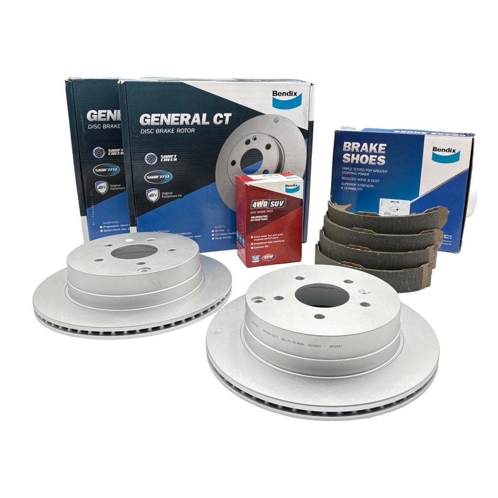 Bendix Rear Brake Pads + Rotors for Holden Captiva CG, Captiva 5 CG, Captiva 7 CG BS5258 DB1862-4WD