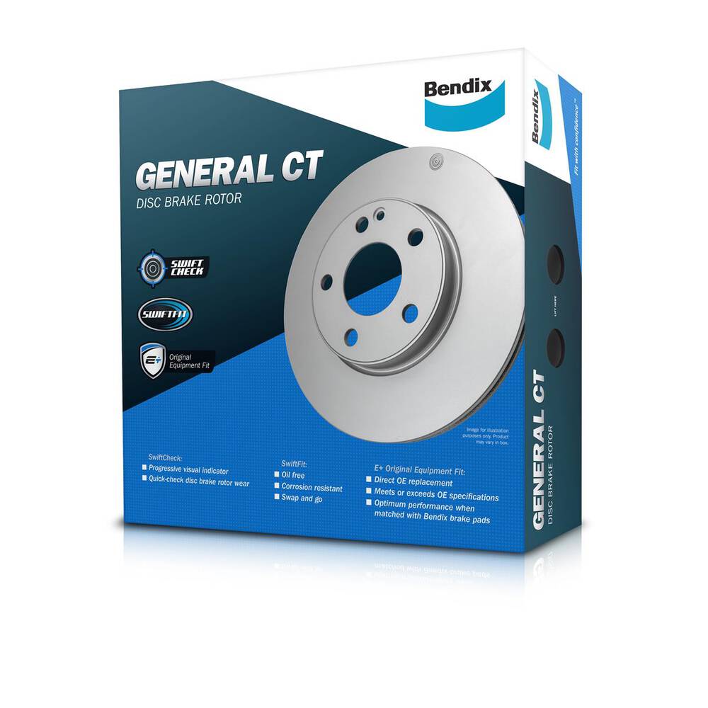 Bendix Rear Brake Rotor for Mercedes Benz Sprinter W906, Volkswagen Crafter 2E 2F 298mm