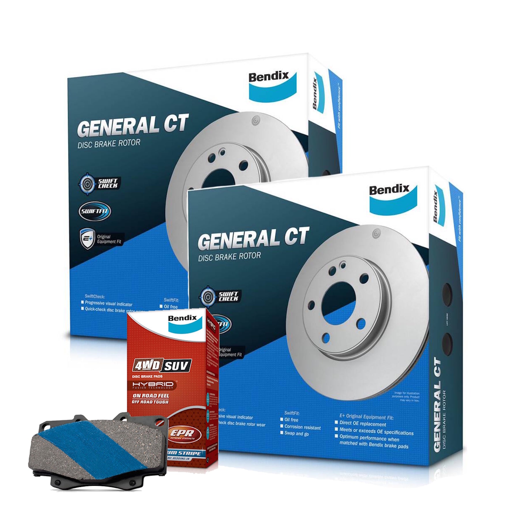 Bendix Front Brake Pads + Rotors for Holden Captiva CG, Captiva 5 CG, Captiva 7 CG 296mm