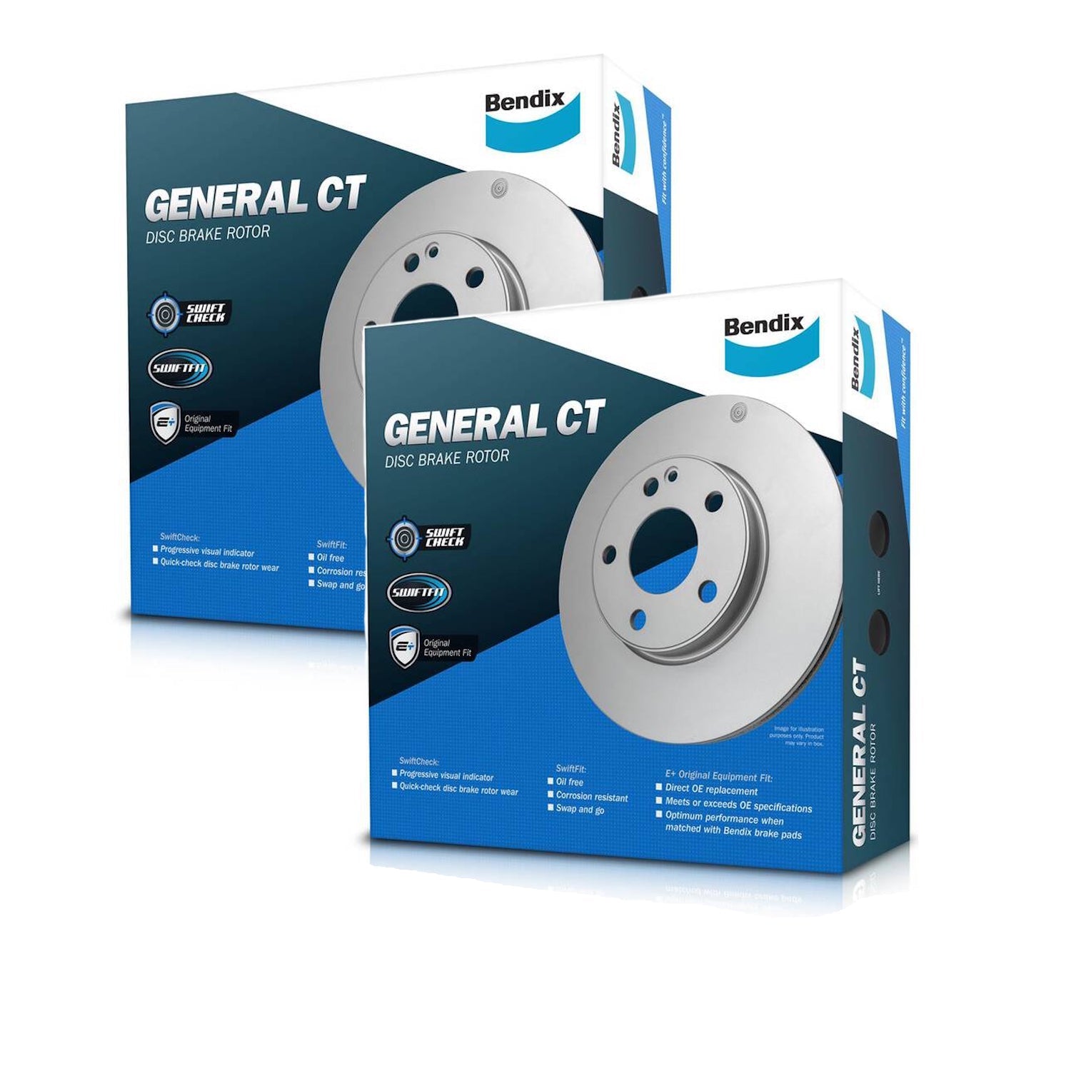 2 x Bendix Rear Brake Rotors for Holden Barina TM, Cruze JG, Cruze JH