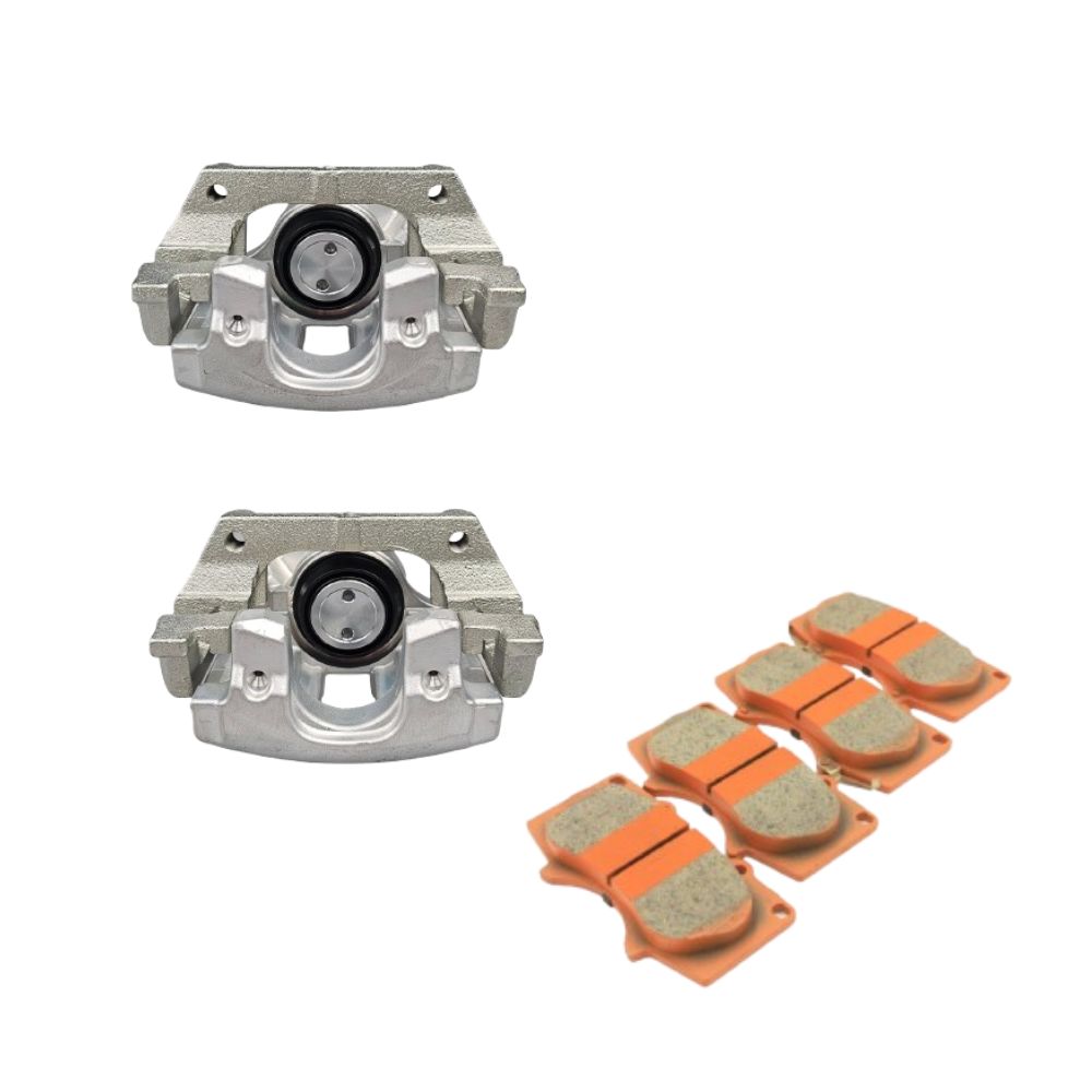 2 x Rear Disc Calipers with Brake Pads for Mazda 3 BL BK | Volvo C30 2003-2014