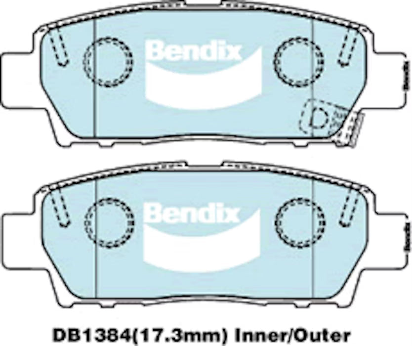 Rear Bendix GCT Brake Pads for Toyota Avalon MCX10R, Chaser JZX90R JZX100R, Corona GX90R LX90R, Cresta GX90R JZX90R JZX100R Mark 2