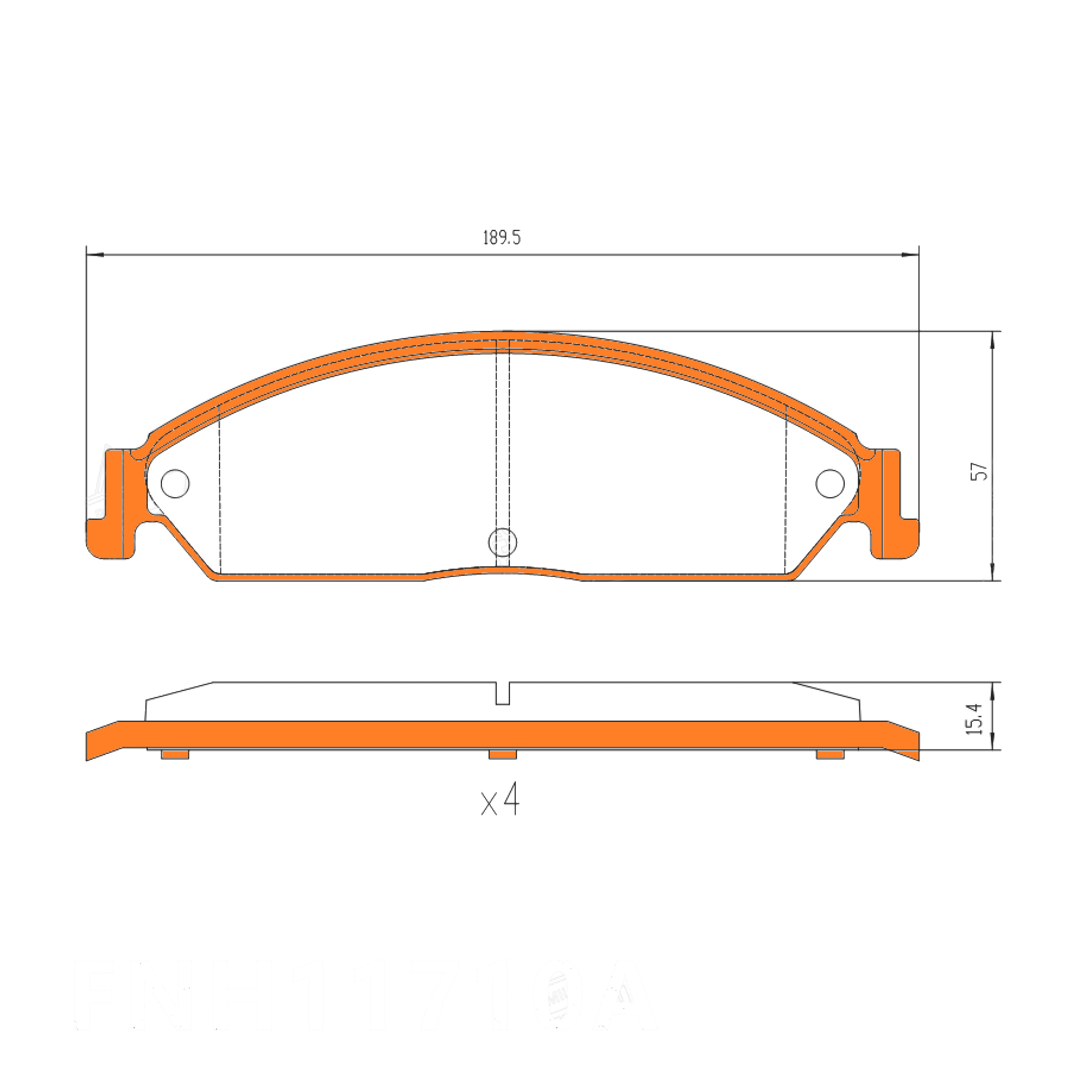 Front Disc Brake Pad Set for Ford Falcon FG Territory SX SY SZ