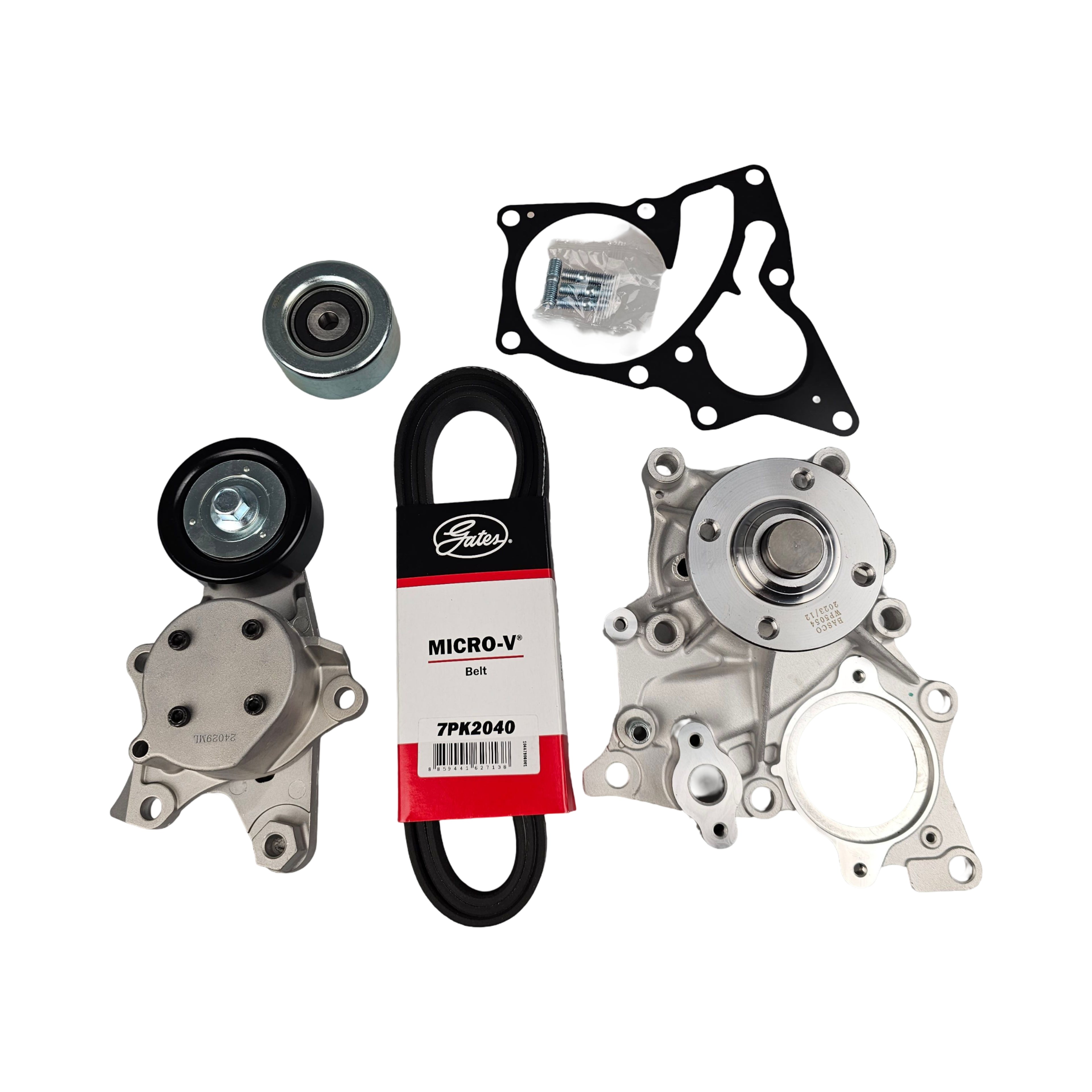 Drive Belt, Tensioner EP & Water Pump For Toyota Prado HiAce Granvia 2.8L 1GDFTV