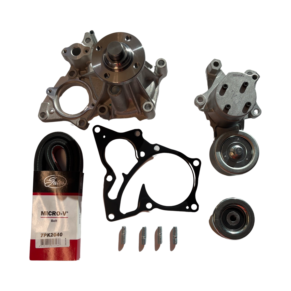 Drive Belt, Tensioner EP & Water Pump For Toyota Prado HiAce Granvia 2.8L 1GDFTV