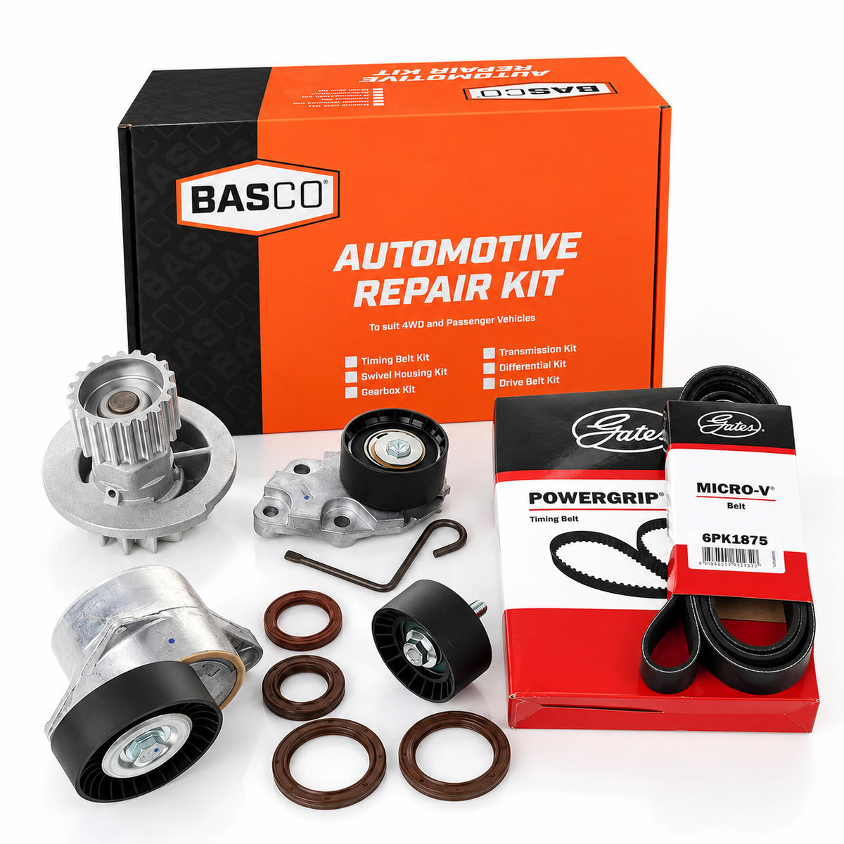 Timing Belt Kit + WP + DB + Tensr for Holden Barina TK F16D3 1.6L DOHC