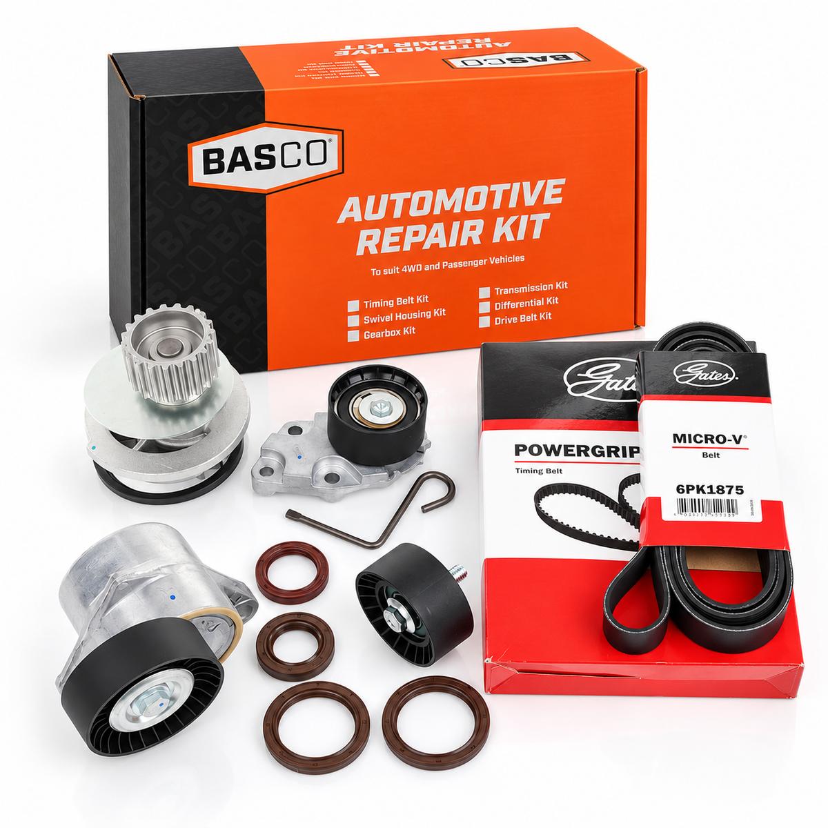 Timing Belt Kit + WP + DB + Tnsr for Holden Barina TK F16D3 1.6L DOHC