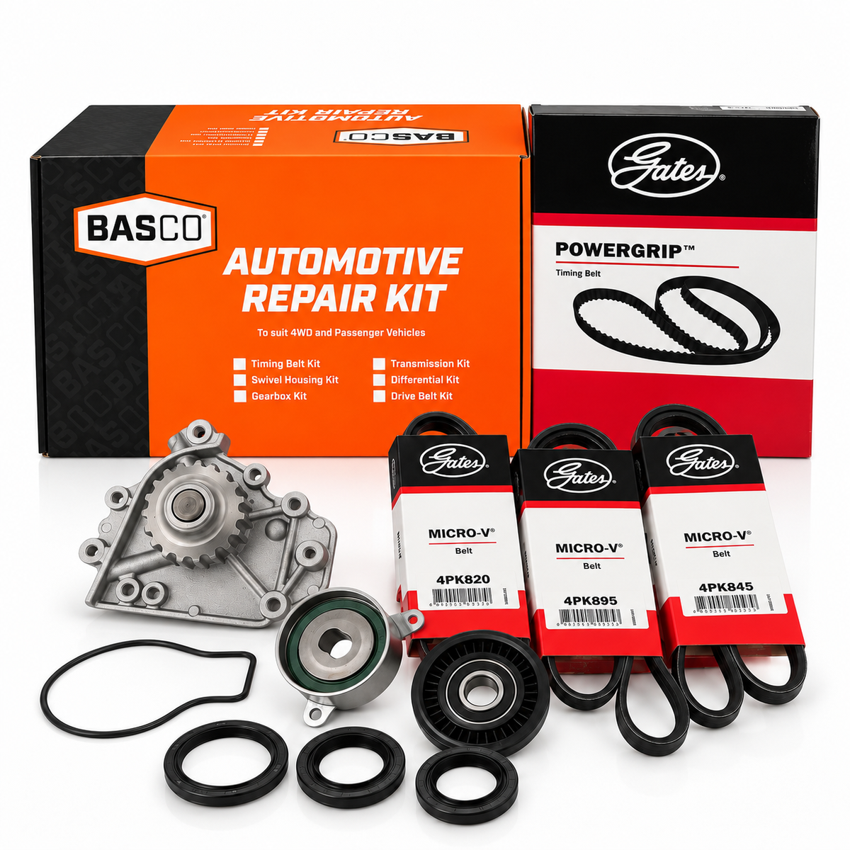 Timing Belt Kit+WP+Drive Belts+EP for Honda CRV RD B20B1 B20B3 B20B8 2.0L DOHC