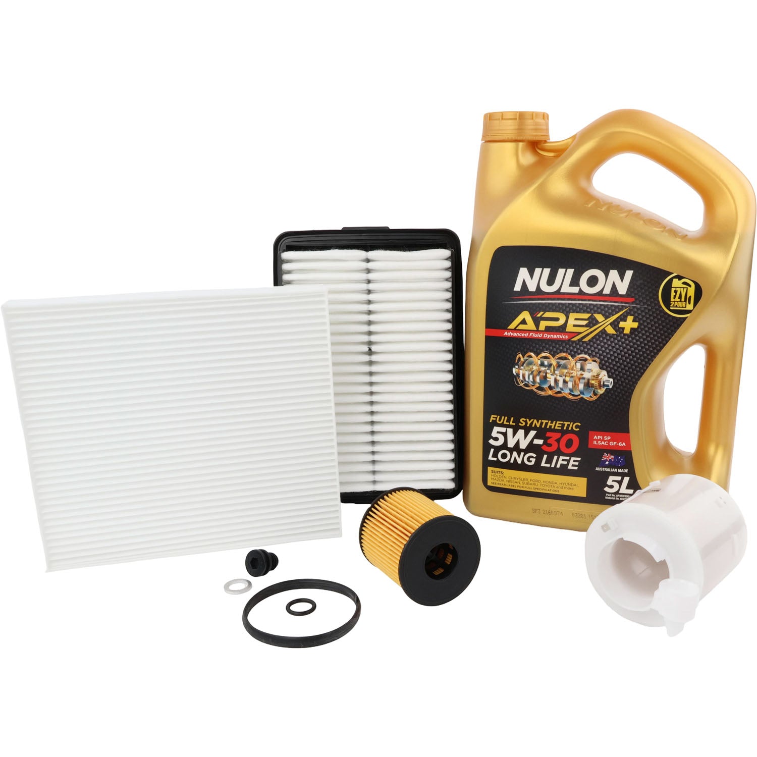 Oil Air Fuel Cabin Filter kit +Oil for Hyundai Kona OS 2.0L Petrol G4NS 20~23