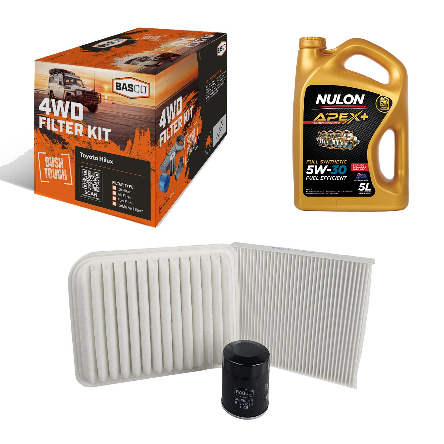 Oil Air Cabin Filter kit + Oil for Mitsubishi ASX XA, XB, XC, XD 4B11 2.0L 10~25
