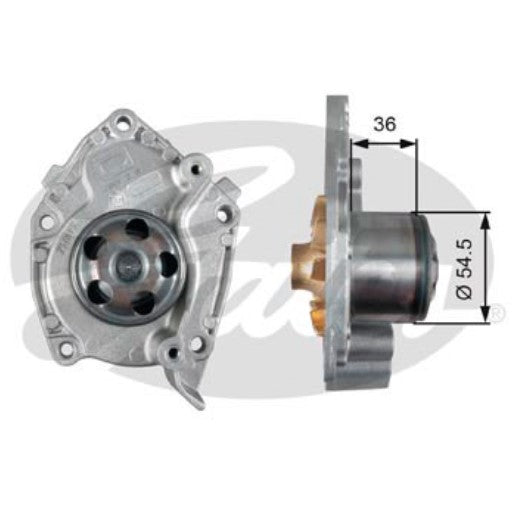 Gates Water Pump for Renault Megane X84 X95 2.0L F4R Renault Trafic X83 1.9L F9Q