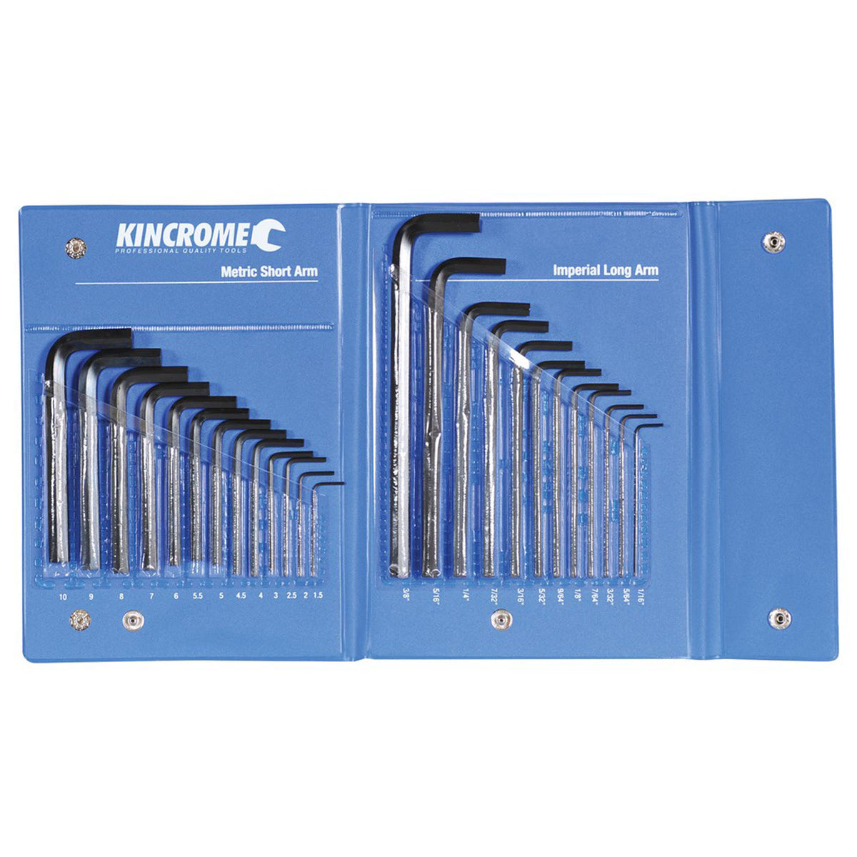 Hex Key Wrench Set 25 Piece Imperial & Metric - HKW25C