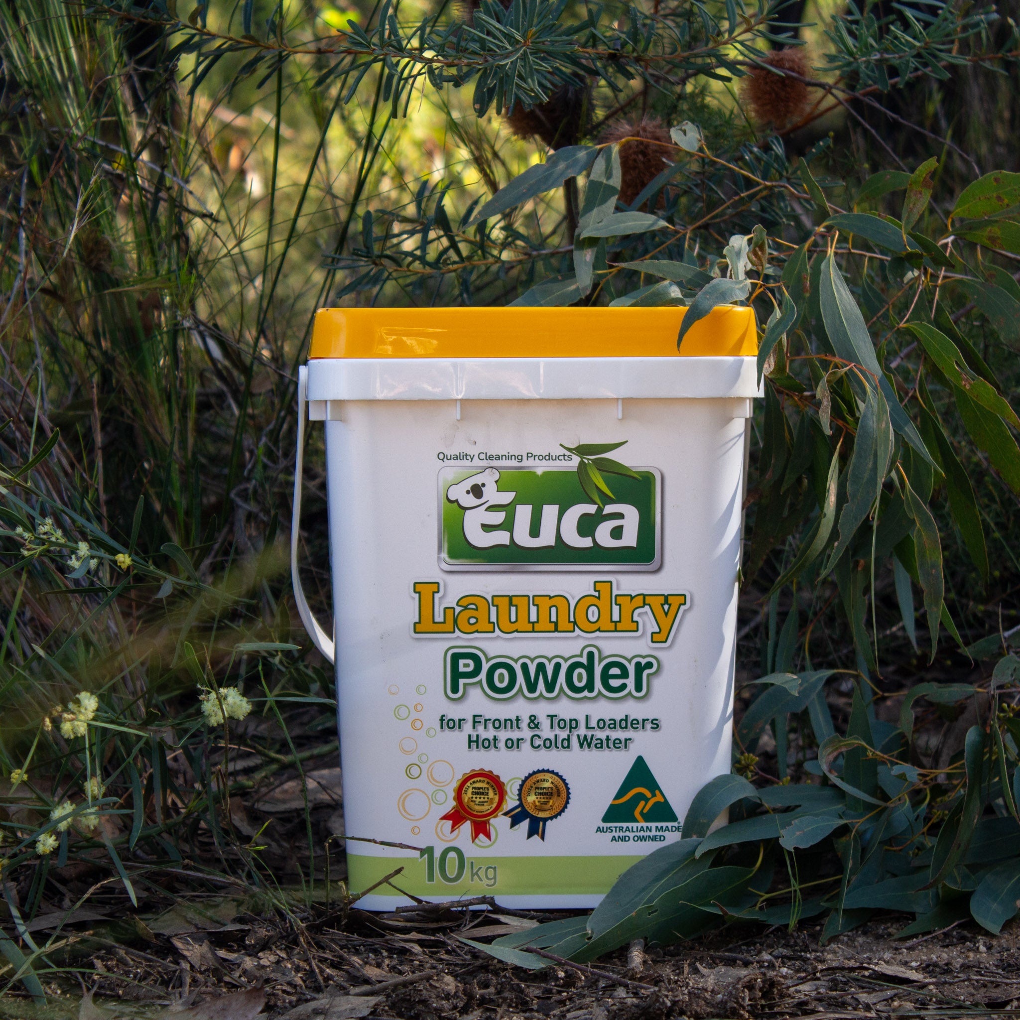 Euca Laundry Powder 10KG Pure Eucalyptus Powered for Front & Top Loader - Australian Made - Value Size 500 Washes