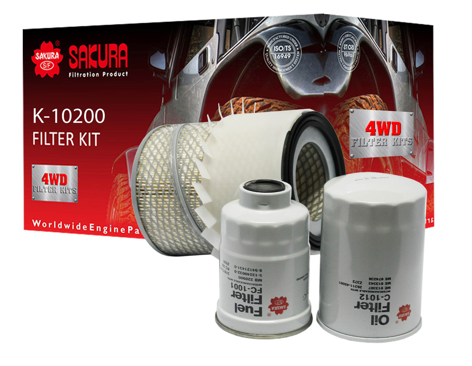 Air Oil Fuel Filter Kit For Toyota Hilux LN106 LN111 2.8L Diesel 3L 2.4L 2L LN40