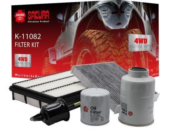 K-11082 - Sakura 4WD Filter Kit For Toyota Landcruiser KDJ150 KDJ155 3.0L 1KDFTV