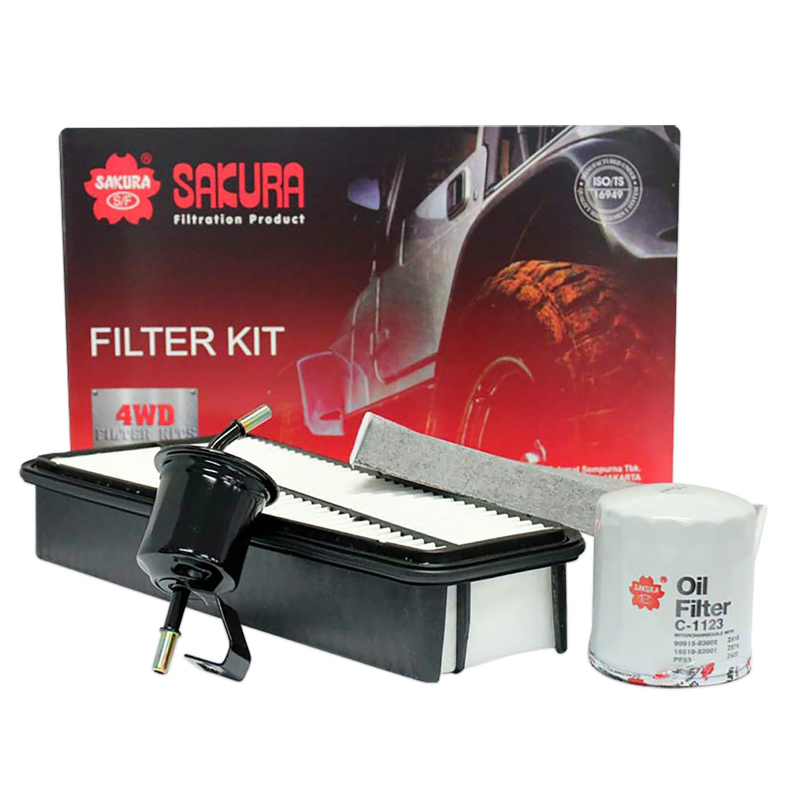 K-11210 - Sakura 4WD Filter Kit For Toyota Hilux GGN15 GGN25 4.0L 1GRFE 05-15