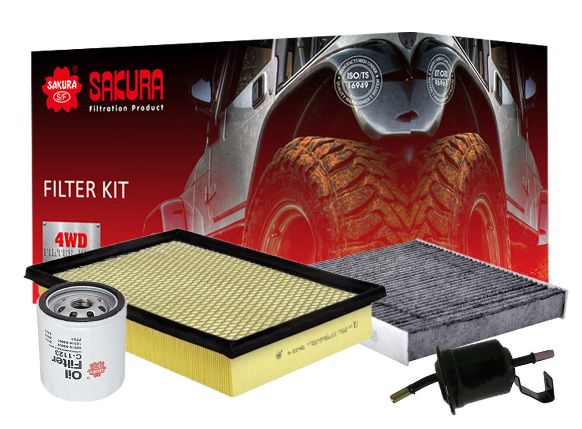 K-11430 - Sakura 4WD Filter Kit For Toyota Hilux TGN121 2.7L 2TRFE 2015 On