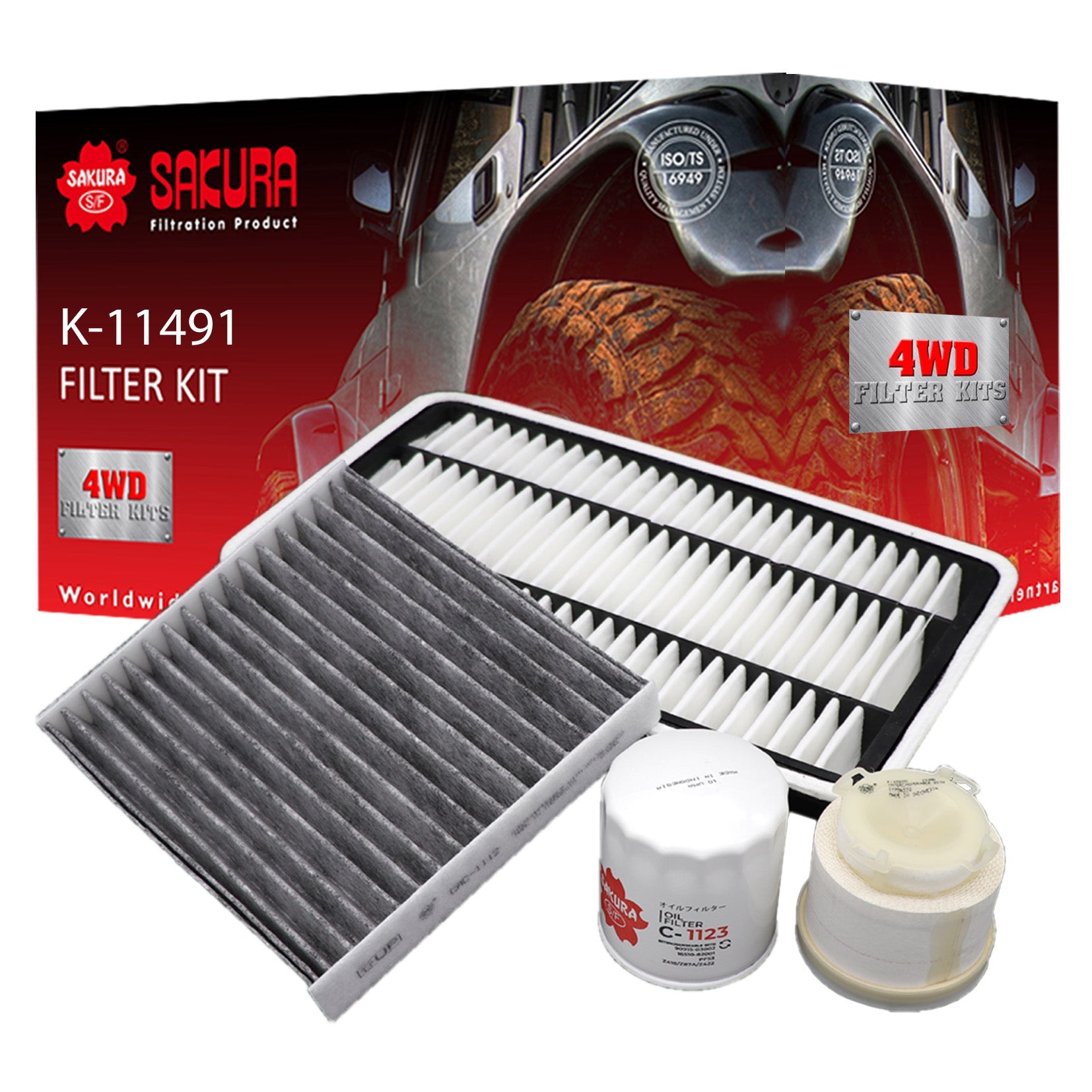 Oil Air Fuel Cabin Filter Service Kit for Toyota Hiace 1KDFTV KDH201 KDH221 KDH2