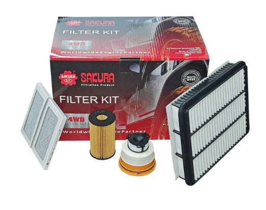 Fuel Air Oil Filter Service Kit for Toyota Landcruiser VDJ79 VDJL79 4.5L 1VDFTV