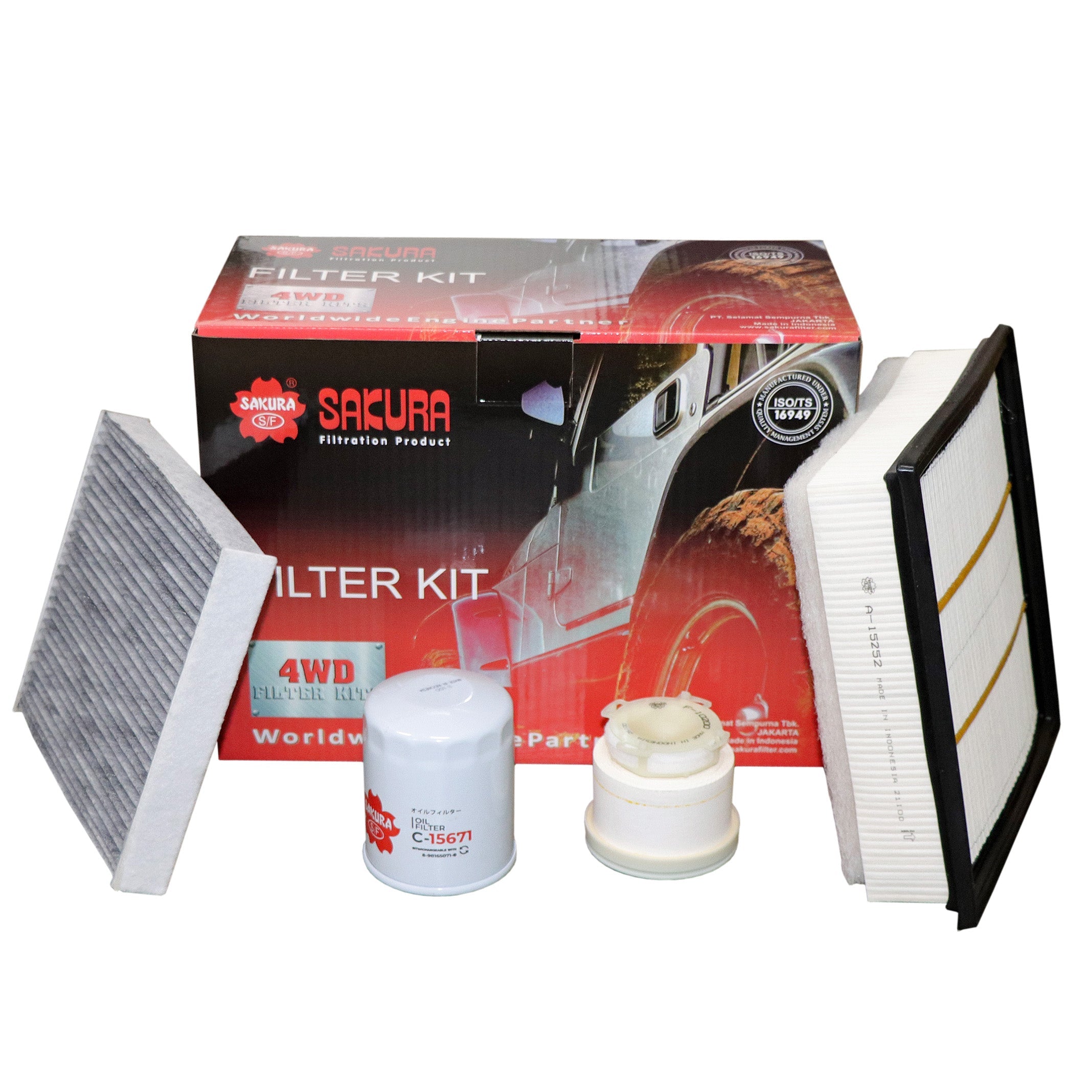 K-15350 - Sakura 4WD Filter Kit for Isuzu D-Max TFR RJ 3.0L 4JJ3-TCX 2020 Onward