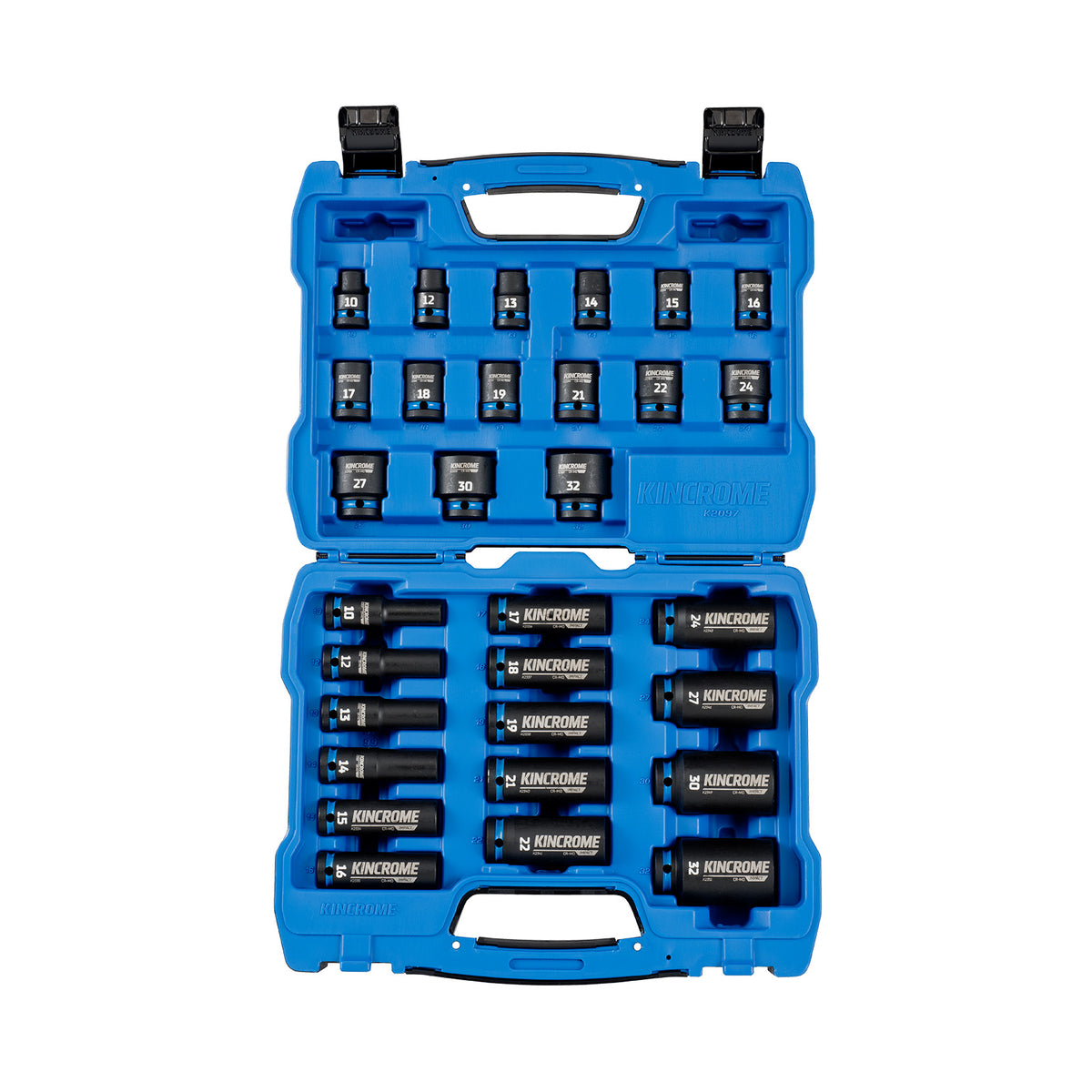 Standard & Deep Impact Socket Set 30 Piece 1/2" Drive - Metric - K2097