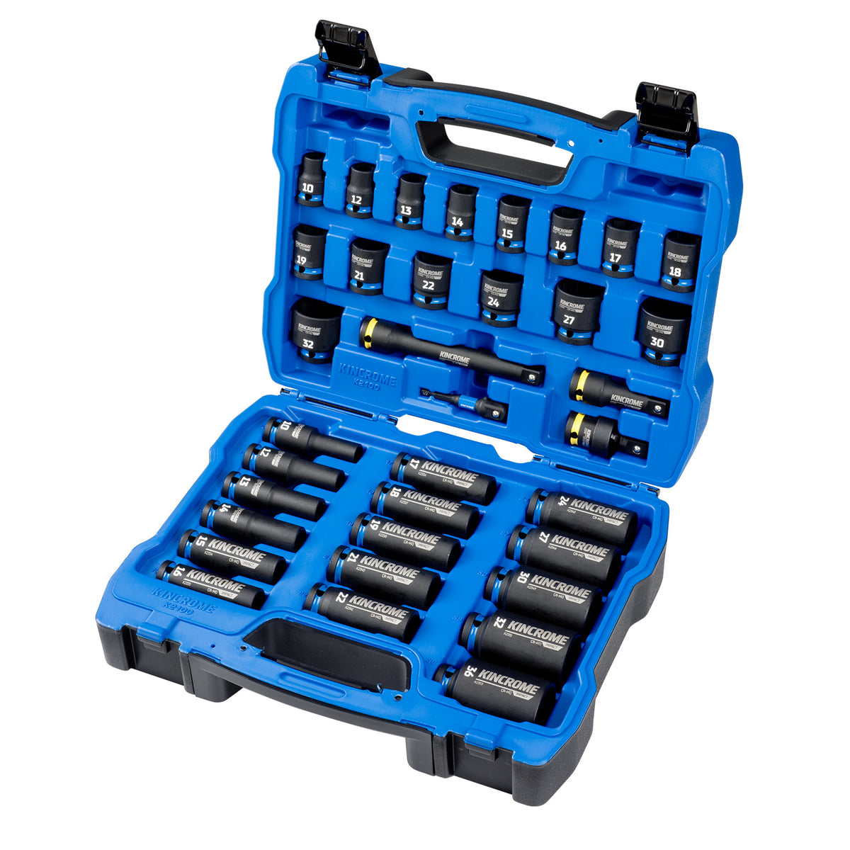 Impact 1/2" Drive Standard/Deep Socket Set Metric 35 Piece - K2100