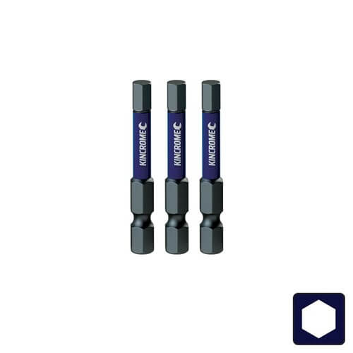 Hex 5mm Impact Bit 50mm 3 Piece - K21342