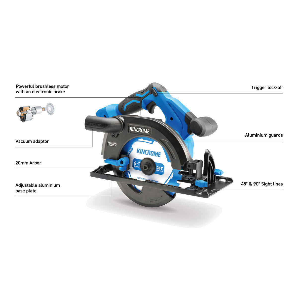 18V Brushless 165mm Circular Saw - K23022