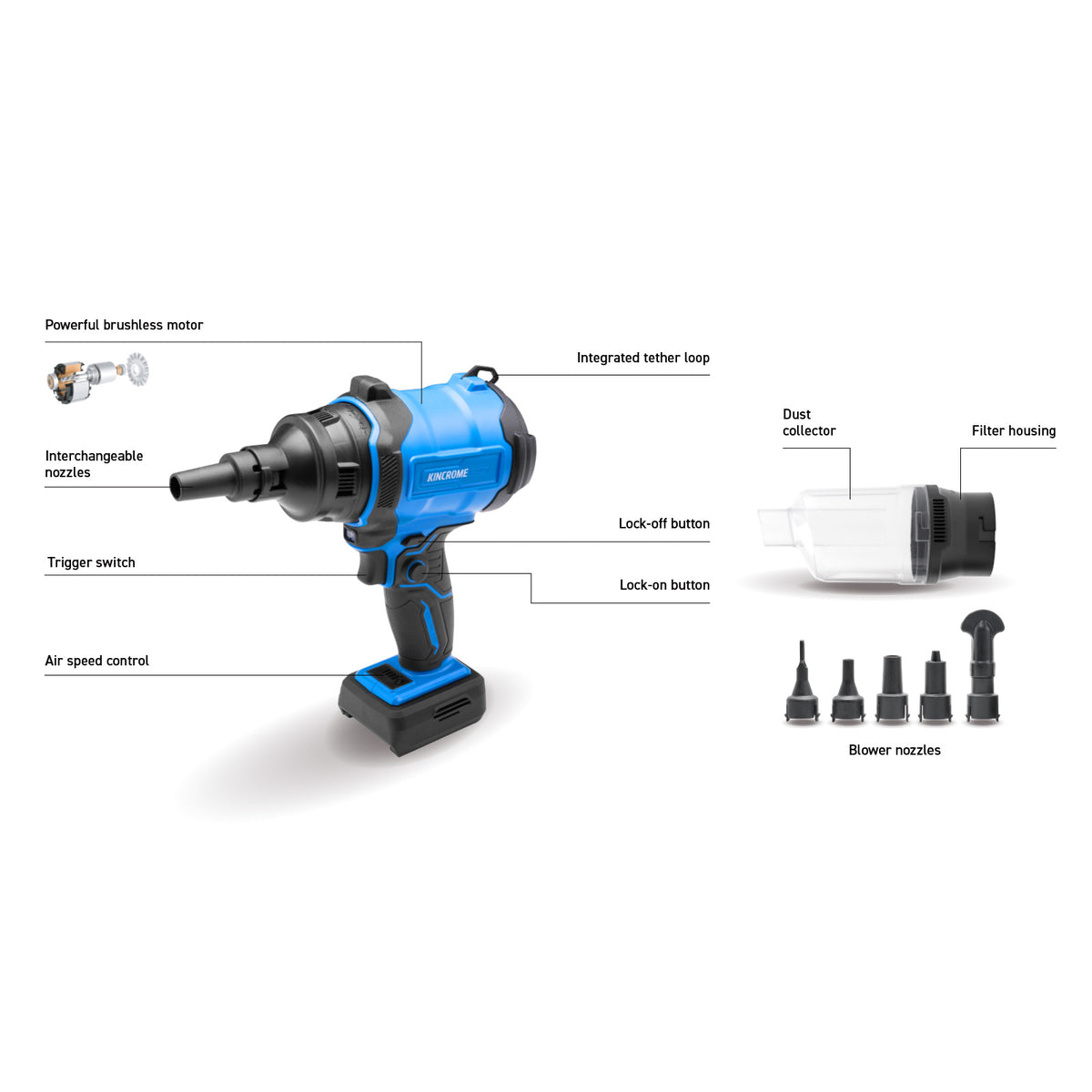 18V Brushless Compact Blower/Vac - K23033