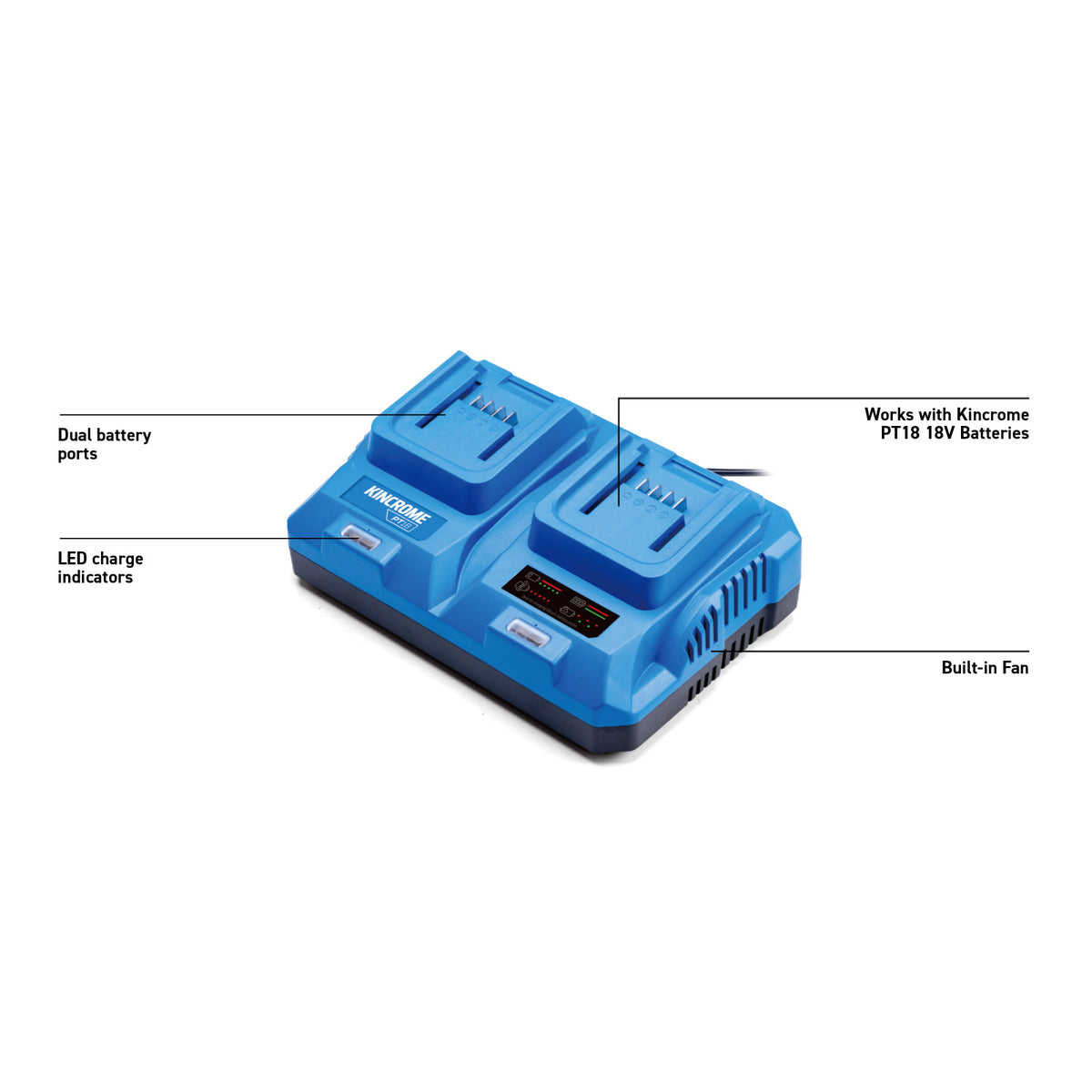 18V 4A Dual Charger - K23058