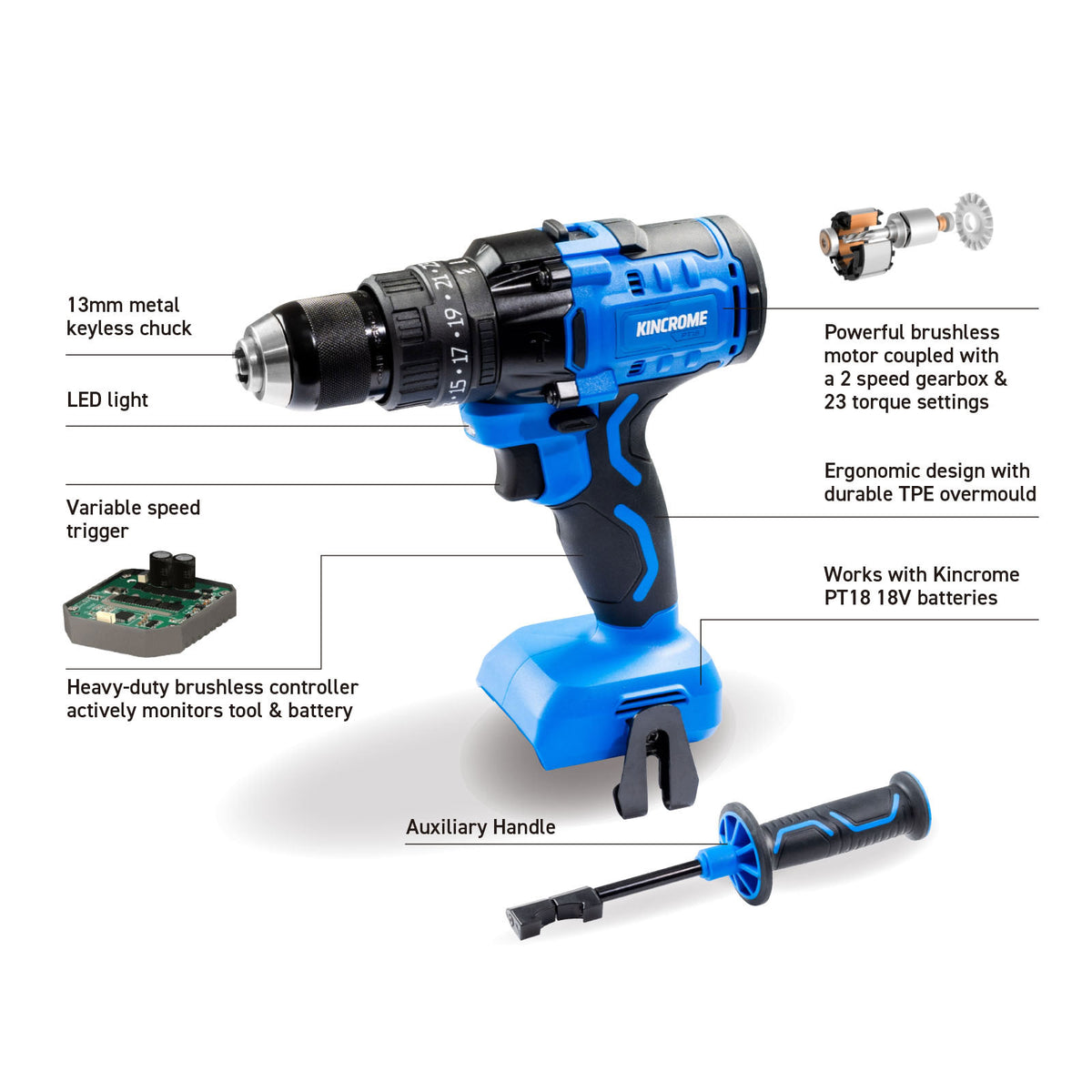 18V Brushless Hammer Drill - K23110